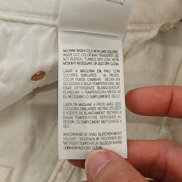 Mother Jeans Womens Size 27 Insider Crop Step Fray Whipping The Racer Striped - Picture 14 of 16